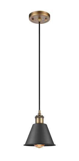 Ballston One Light Mini Pendant in Brushed Brass (405|516-1P-BB-M8-BK)