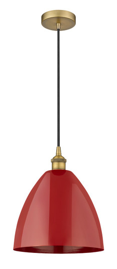 Edison One Light Mini Pendant in Brushed Brass (405|616-1P-BB-MBD-12-RD)
