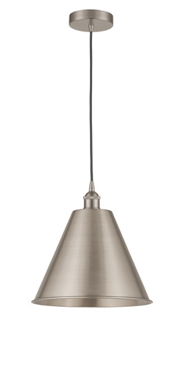 Edison One Light Mini Pendant in Brushed Satin Nickel (405|616-1P-SN-MBC-12-SN)