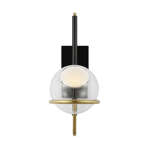 Crosby LED Wall Sconce in Glossy Black/Natural Brass (182|700WSCRBY18BNB-LED927)