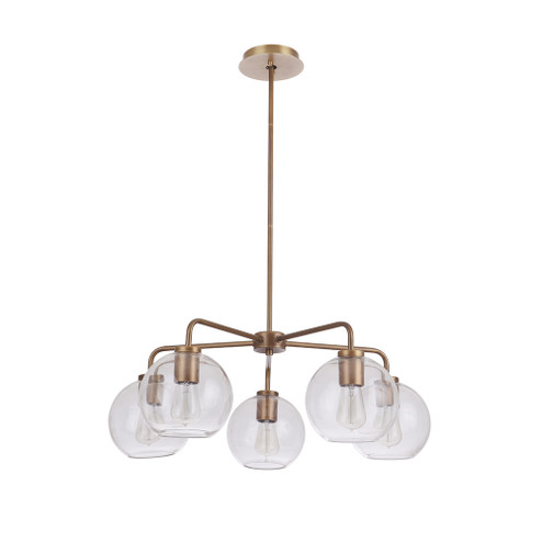 Knox Five Light Chandelier in Brass (90|190524)