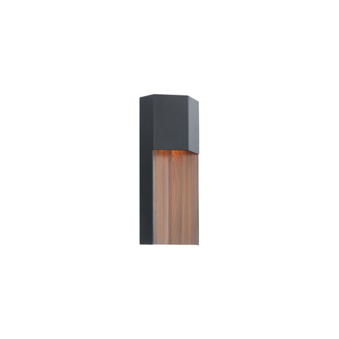 Dusk LED Outdoor Wall Sconce in Black/Dark Walnut (281|WS-W14214-BK/DW)