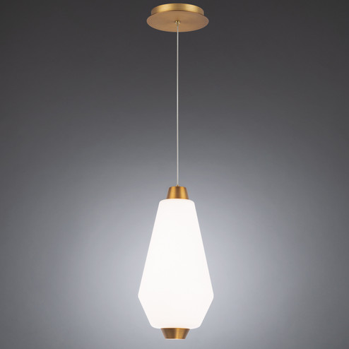 Amelia LED Mini Pendant in Aged Brass (34|PD-39214-AB)