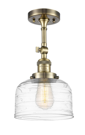 Franklin Restoration One Light Semi-Flush Mount in Antique Brass (405|201F-AB-G713)