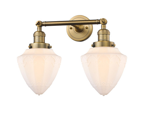 Franklin Restoration Two Light Bath Vanity in Brushed Brass (405|208-BB-G661-7)