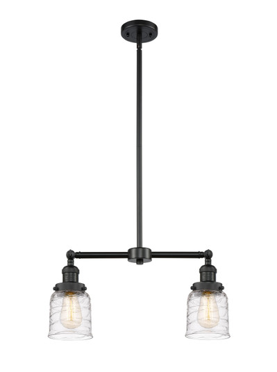 Franklin Restoration Two Light Island Pendant in Matte Black (405|209-BK-G513)