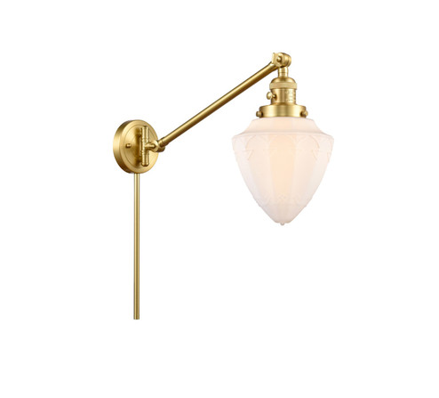 Franklin Restoration One Light Swing Arm Lamp in Satin Gold (405|237-SG-G661-7)