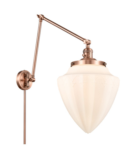 Franklin Restoration One Light Swing Arm Lamp in Antique Copper (405|238-AC-G661-12)