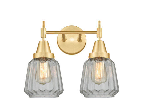 Caden Two Light Bath Vanity in Satin Gold (405|447-2W-SG-G142)