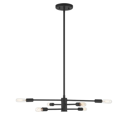 Lyrique Six Light Chandelier in Matte Black (51|1-7000-6-89)