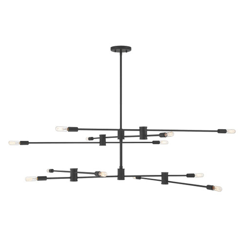 Lyrique 12 Light Chandelier in Matte Black (51|1-7001-12-89)