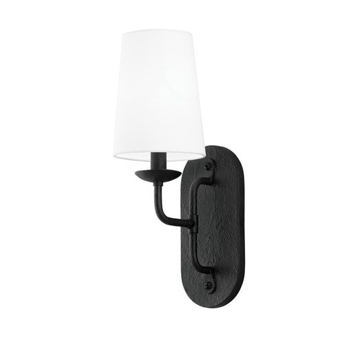 Moe One Light Wall Sconce in Black Iron (67|B1621-BI)