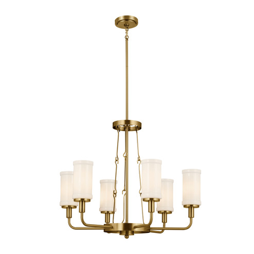 Vetivene Six Light Chandelier in Natural Brass (12|52451NBR)