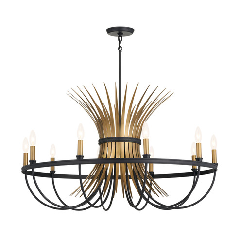 Baile Ten Light Chandelier in Black (12|52459BK)