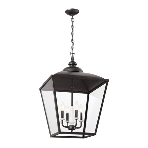 Dame Four Light Foyer Pendant in Anvil Iron (12|52475AVI)