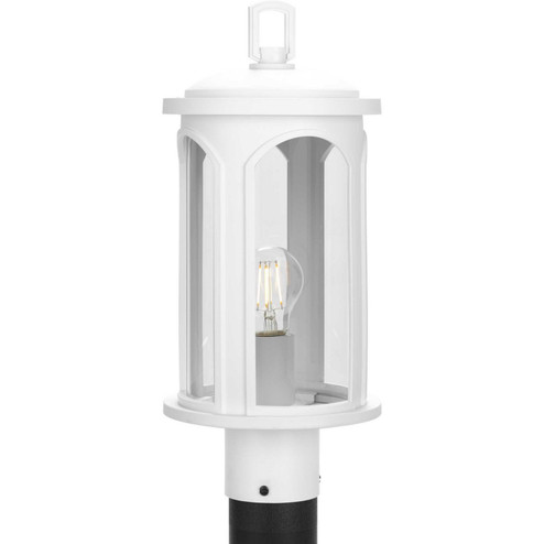 Gables One Light Outdoor Post Mount in Satin White (54|P540033-028)