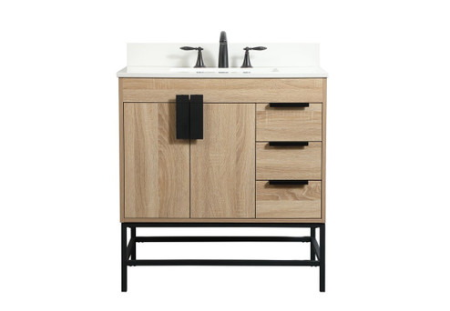 Eugene Single Bathroom Vanity in Mango Wood (173|VF48832MW-BS)