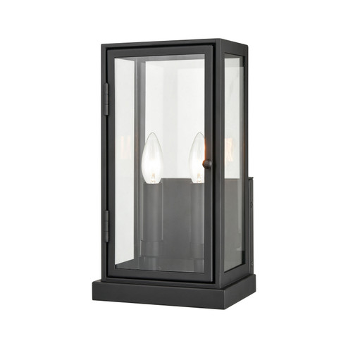 Foundation Two Light Outdoor Wall Sconce in Matte Black (45|45521/2)