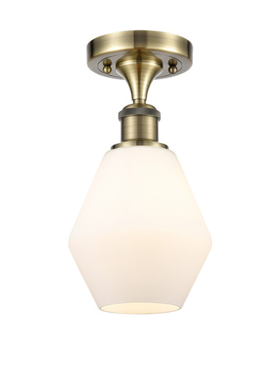 Ballston One Light Semi-Flush Mount in Antique Brass (405|516-1C-AB-G651-6)