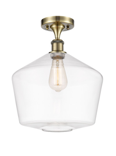 Ballston LED Semi-Flush Mount in Antique Brass (405|516-1C-AB-G652-12-LED)