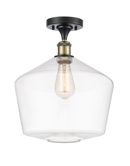 Ballston One Light Semi-Flush Mount in Black Antique Brass (405|516-1C-BAB-G652-12)