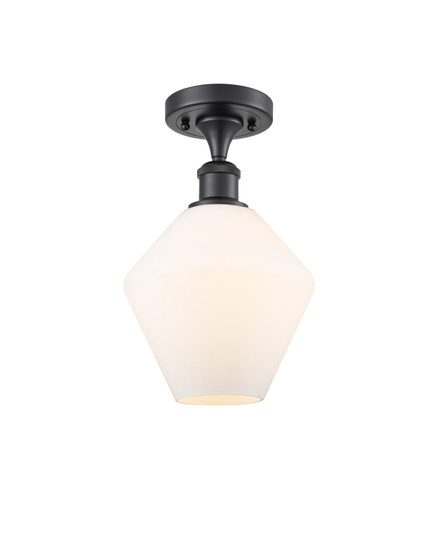 Ballston One Light Semi-Flush Mount in Matte Black (405|516-1C-BK-G651-8)