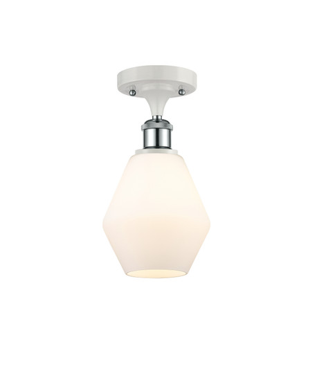 Ballston One Light Semi-Flush Mount in White Polished Chrome (405|516-1C-WPC-G651-6)