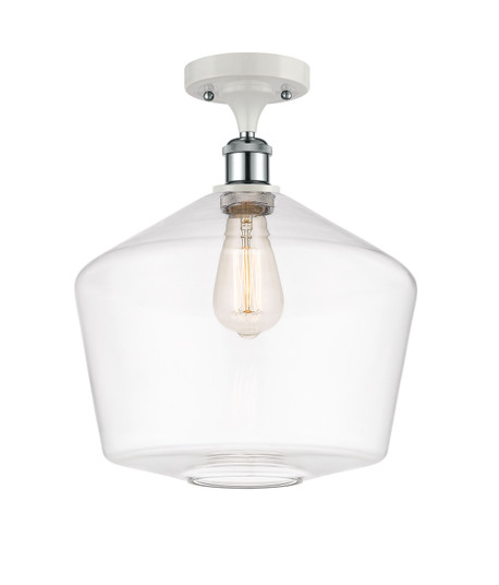 Ballston One Light Semi-Flush Mount in White Polished Chrome (405|516-1C-WPC-G652-12)