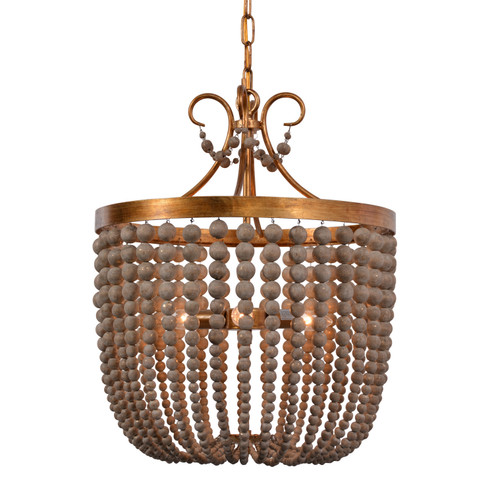 Darcia Two Light Chandelier in Antique Gold (374|H7126-2AG)