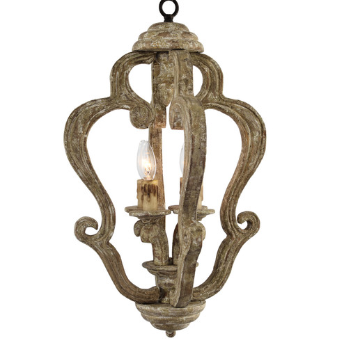 Oriana Four Light Chandelier in Washed White (374|H5110S-4)