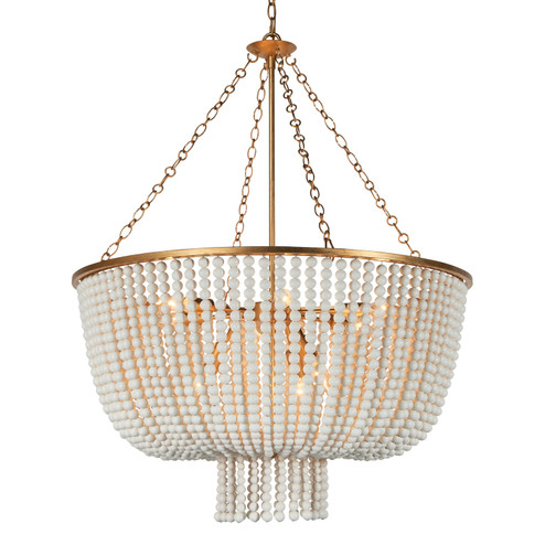 Campana Nine Light Chandelier in Gold Leaf (374|H21103W-9GL)