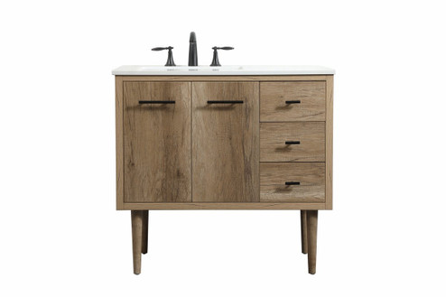 Cyrus Single Bathroom Vanity in Natural oak (173|VF48036NT)