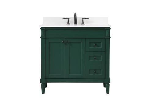 Bennett Single Bathroom Vanity in Green (173|VF31836GN-BS)