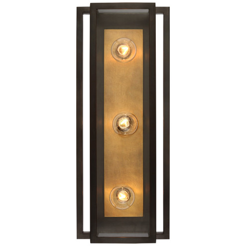 Halle LED Vanity in Bronze and Hand-Rubbed Antique Brass (268|S 2202BZ/HAB-CG)