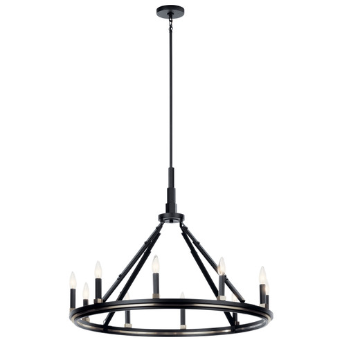 Emmala Ten Light Chandelier in Black (12|52421BK)