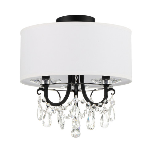 Othello Three Light Semi Flush Mount in Matte Black (60|6623-MK-CL-MWP_CEILING)