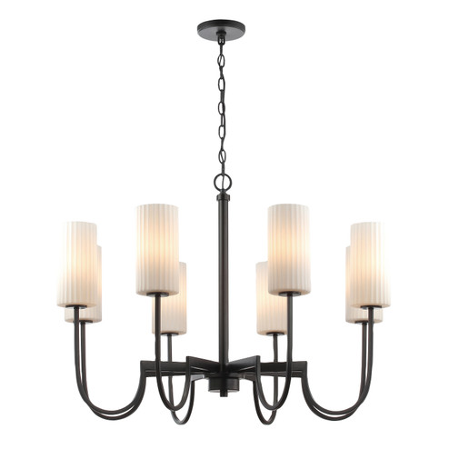 Town and Country Eight Light Chandelier in Black (16|32008SWBK)