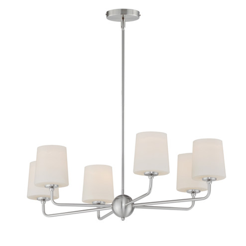 Bristol Six Light Chandelier in Satin Nickel (16|12096SWSN)