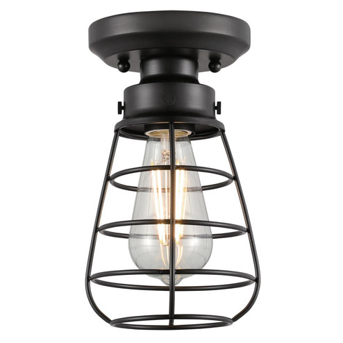 Bandera One Light Semi-Flush Mount in Matte Black (88|6130700)