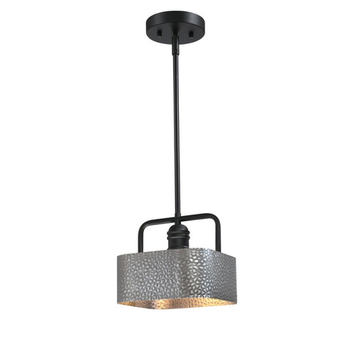 Bexar One Light Mini Pendant in Matte Black With Dark Pewter Accents (88|6125600)
