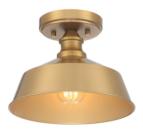 One Light Semi-Flush Mount in Natural Brass (446|M60068NB)