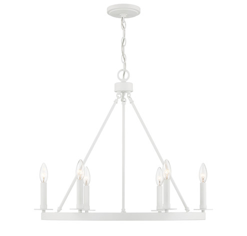 Six Light Chandelier in Bisque White (446|M10093BQW)