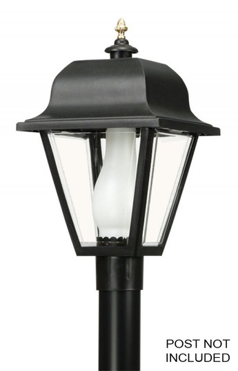 LED Saxony One Light Post Mount in Black (301|412-LR12W)