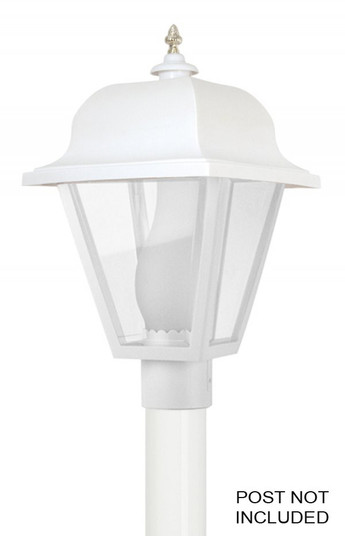 Saxony One Light Post Mount in White (301|411)
