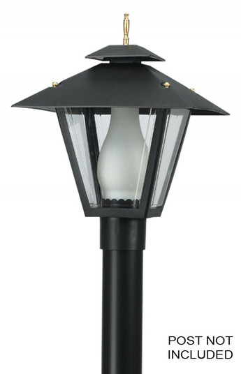 Colonial One Light Post Mount in Black (301|114)