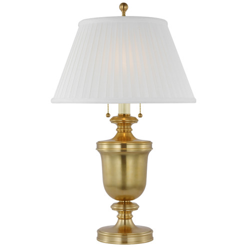Classical Urn Two Light Table Lamp in Antique-Burnished Brass (268|CHA 8172AB-SP)