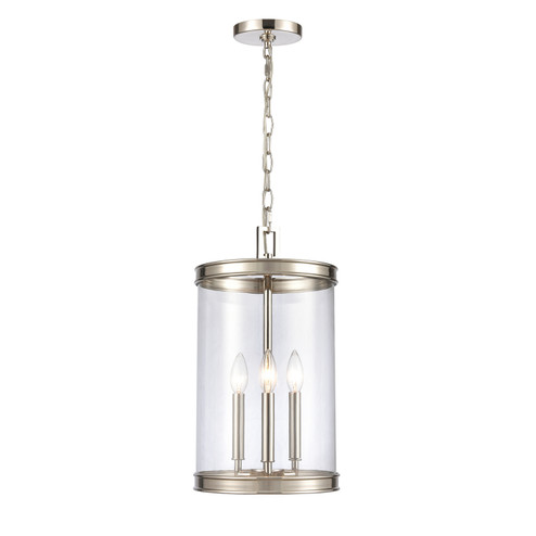 Mendoza Three Light Pendant in Polished Nickel (45|69765/3)