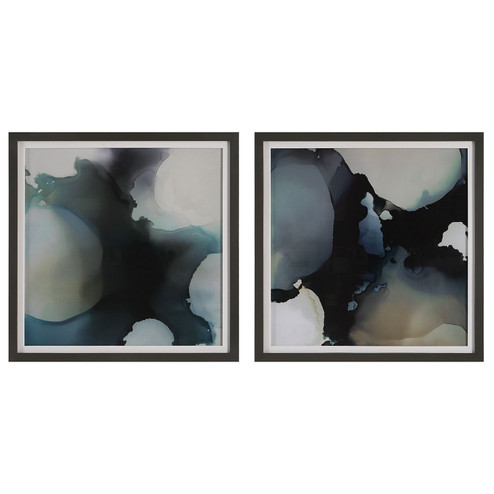 Telescopic Framed Prints, Set/2 in Dark Gray Gunmetal (52|41458)