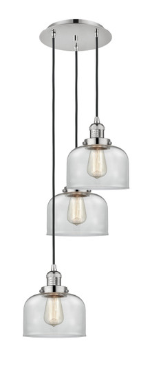 Franklin Restoration Three Light Pendant in Polished Nickel (405|113F-3P-PN-G72)