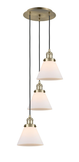 Franklin Restoration Three Light Pendant in Antique Brass (405|113F-3P-AB-G41)